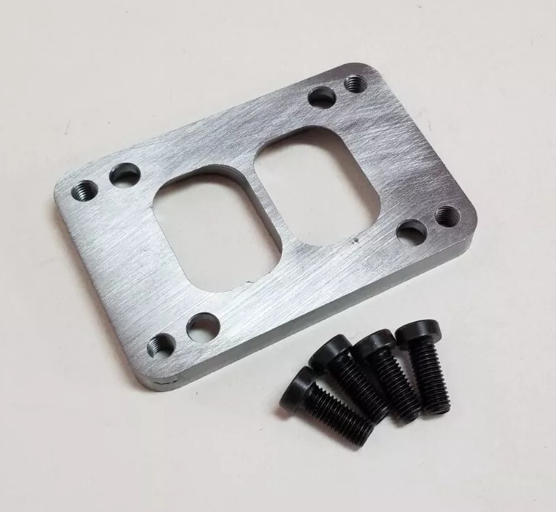 T4 Divided to T6 Inlet Adapter Turbo Flange NO Transition