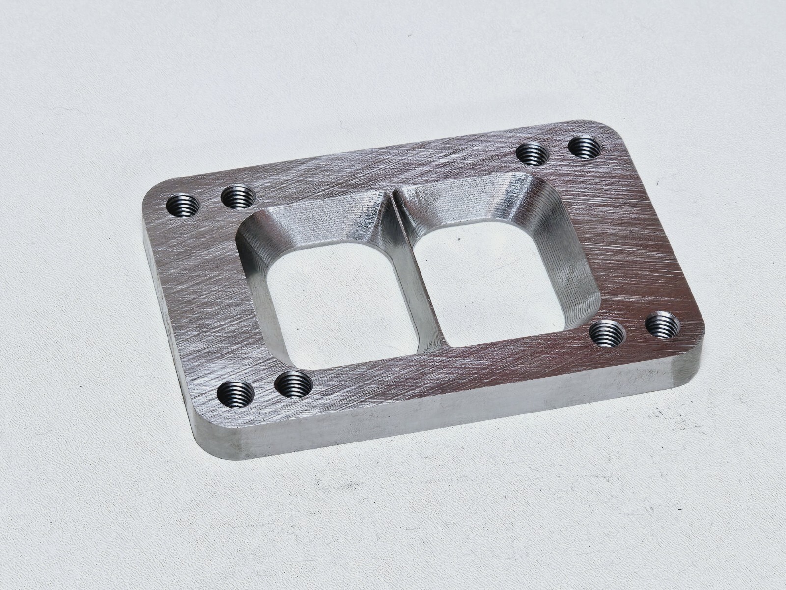 T4 Divided to T6 Undivided Transition Turbo Inlet Manifold Adapter Flange S400 - Image 2