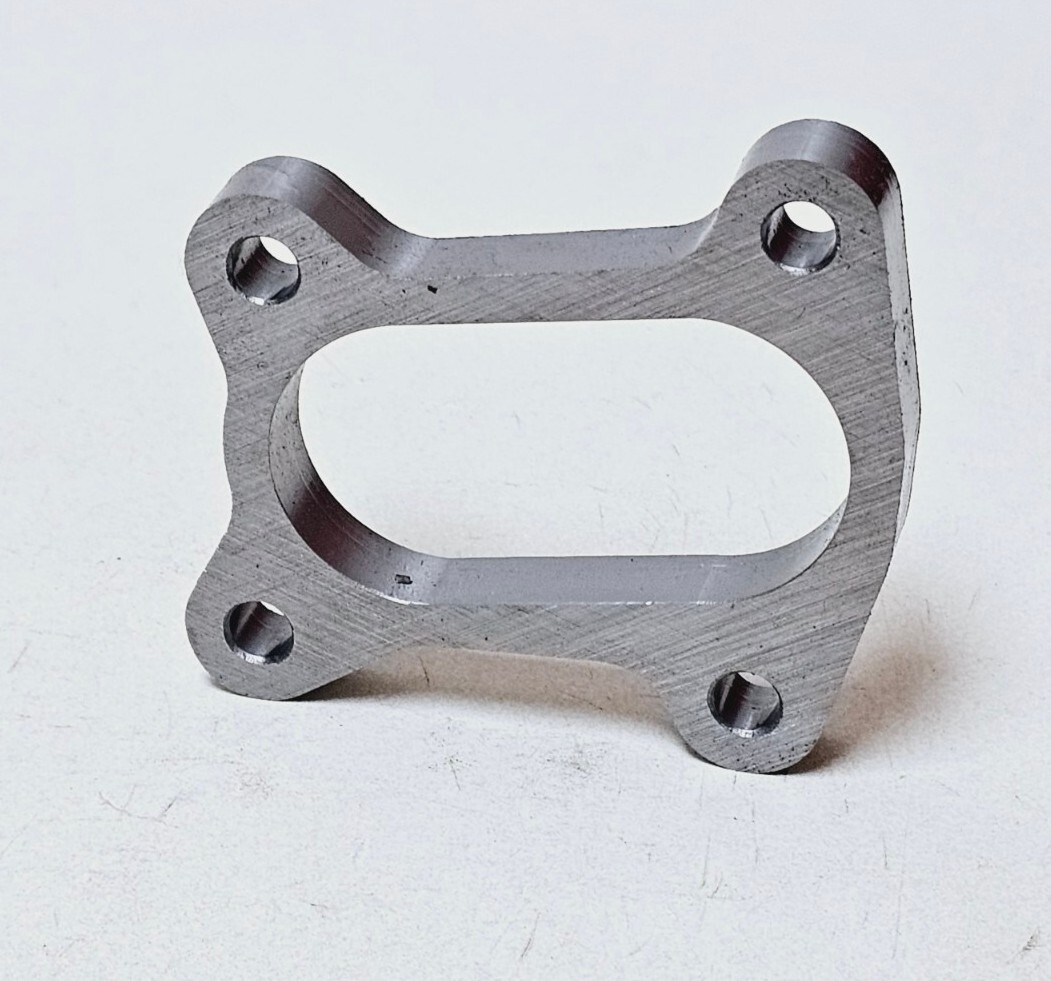GT12 GT1241 Turbocharger Downpipe Flange 2.25" Oval Outlet Internal Garrett 1/2"
