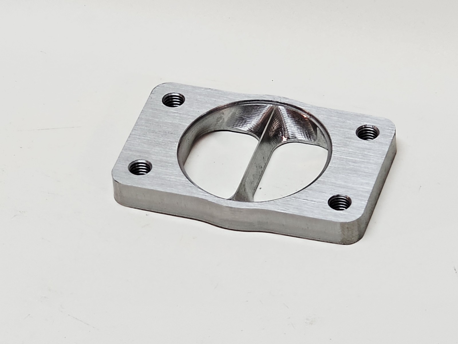 T3 Divided to 2.50" inch Inlet Turbo Flange Transition 1/2" GT30 HX27 HX30 HX35 - Image 2