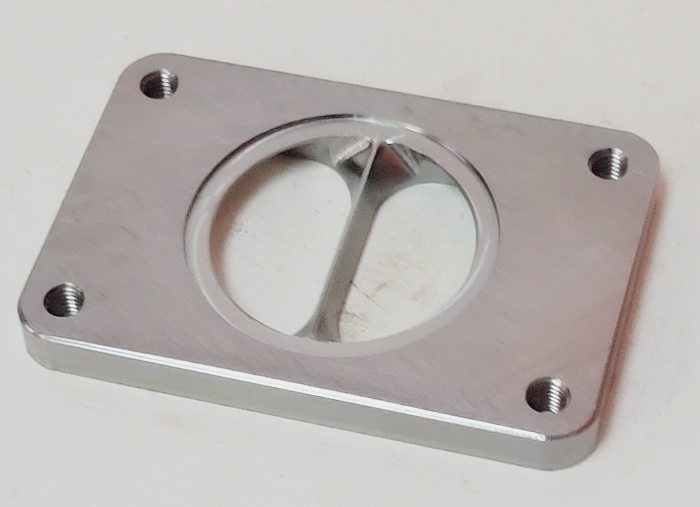 Stainless T6 Divided Turbo Inlet Flange to 2.5" Sch 40 Pipe Adapter 171702 1/2" - Image 2