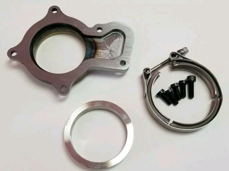 Downpipe Turbo Flange 3.5" V-band fit Holset HX40W Cummins Diesel 6CTA C30 8.3L - Image 3