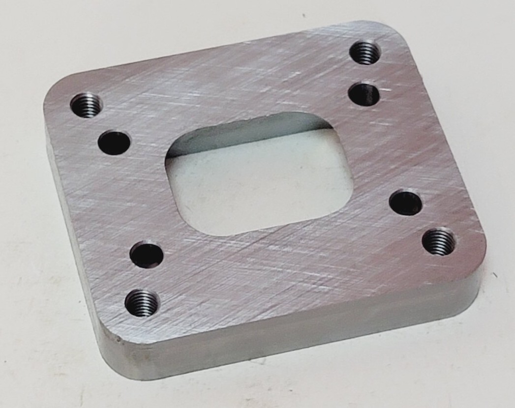 T25 Header CS to T4 Undivided Turbo Inlet Manifold Adapter Flange T28 GT28 3/4" - Image 3