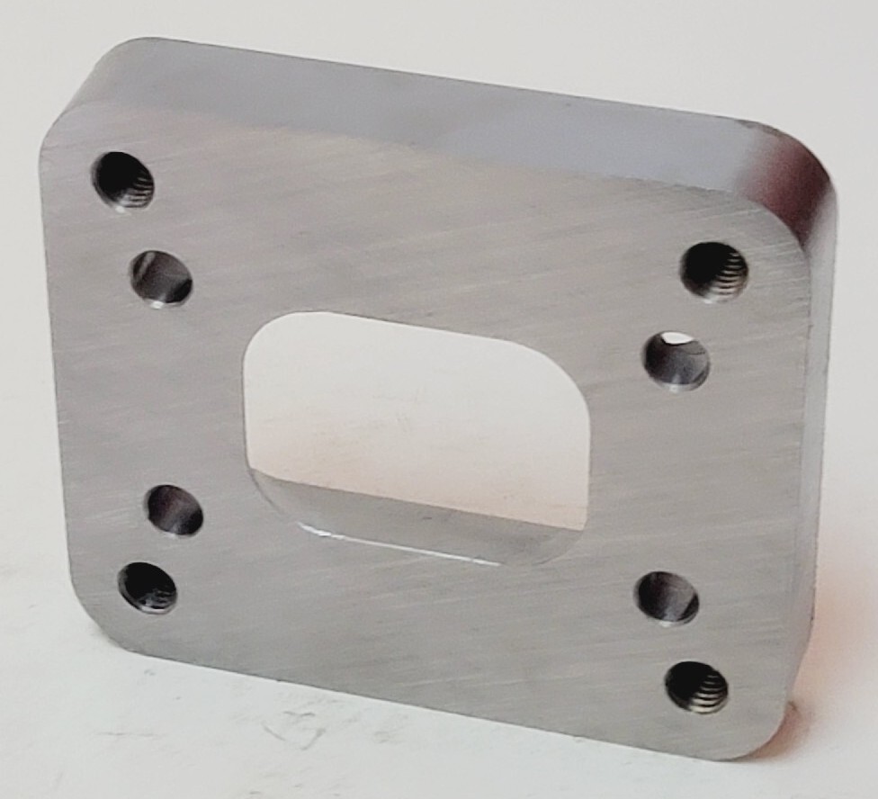 T25 Header CS to T4 Undivided Turbo Inlet Manifold Adapter Flange T28 GT28 3/4" - Image 4