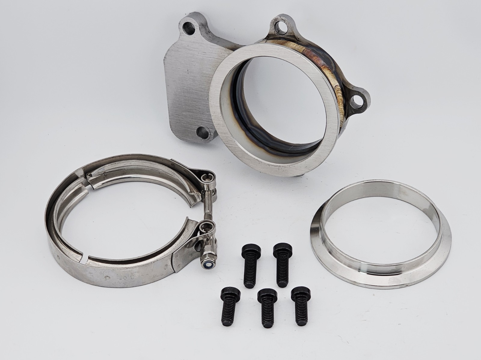 Downpipe Turbo Flange 3.0" V-band For Cummins Holset WH1C HX35 HX35W HX40 HY35