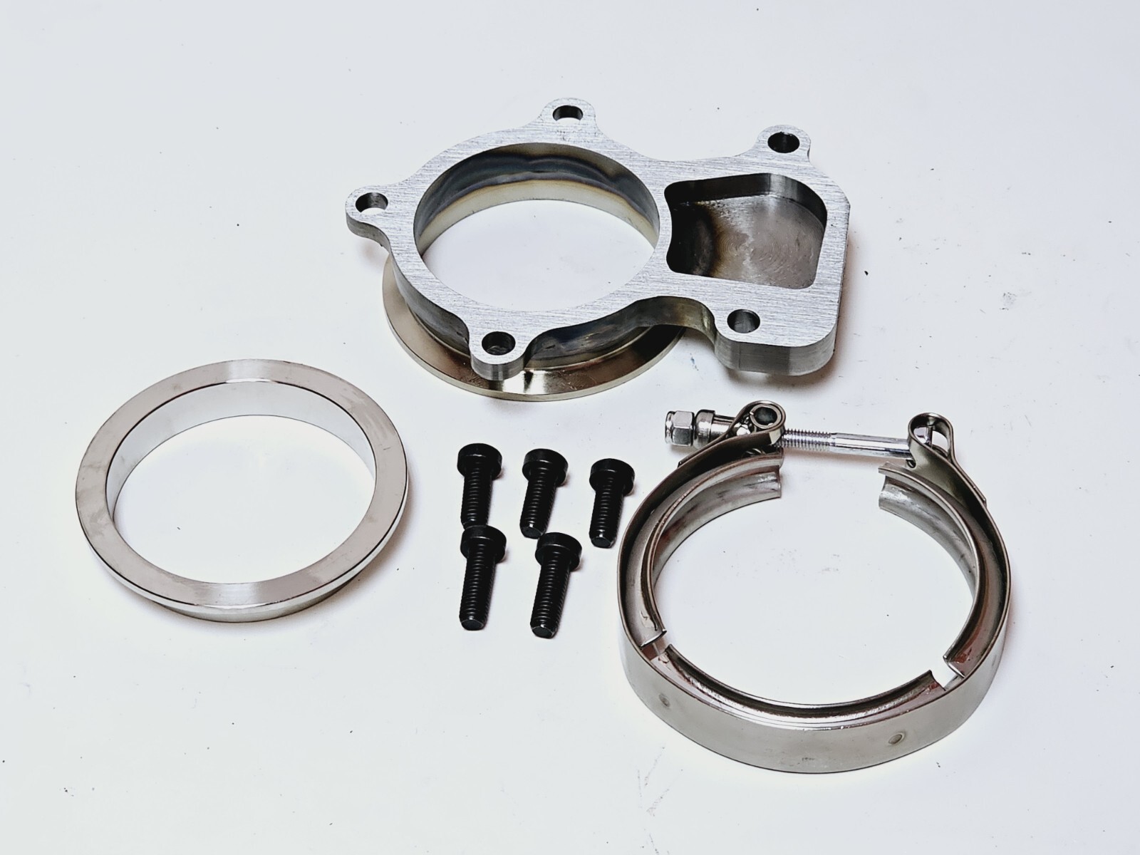 Downpipe Turbo Flange 3.0" V-band For Cummins Holset WH1C HX35 HX35W HX40 HY35 - Image 3