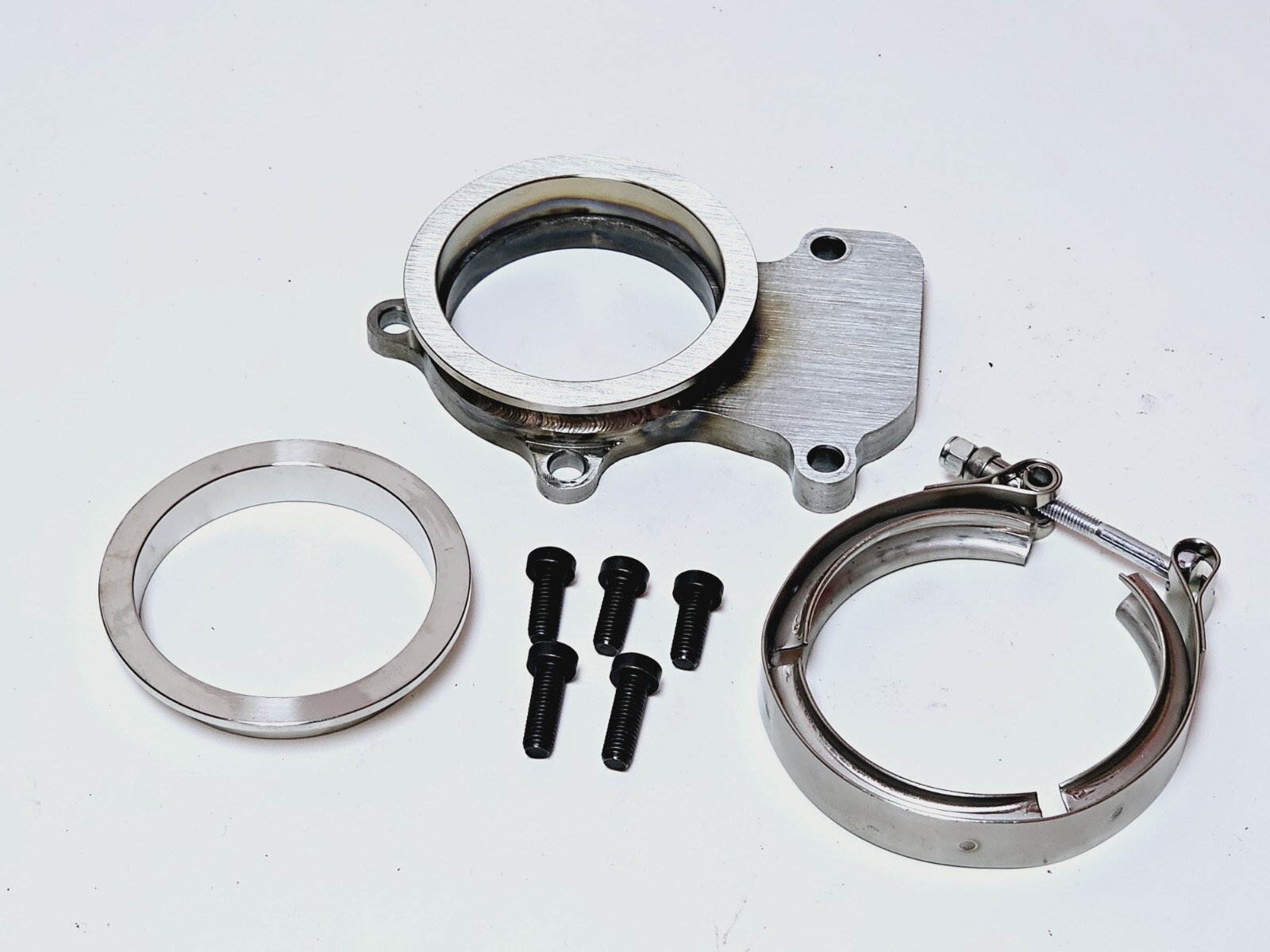 Downpipe Turbo Flange 3.0" V-band For Cummins Holset WH1C HX35 HX35W HX40 HY35 - Image 4