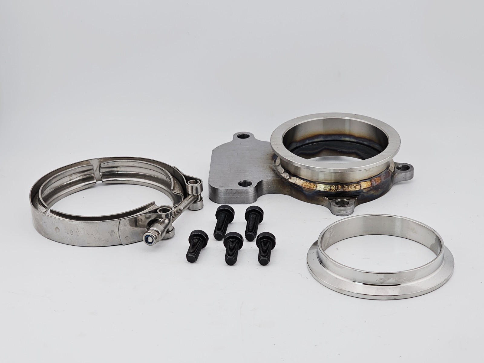 Downpipe Turbo Flange 3.0" V-band For Cummins Holset WH1C HX35 HX35W HX40 HY35 - Image 5