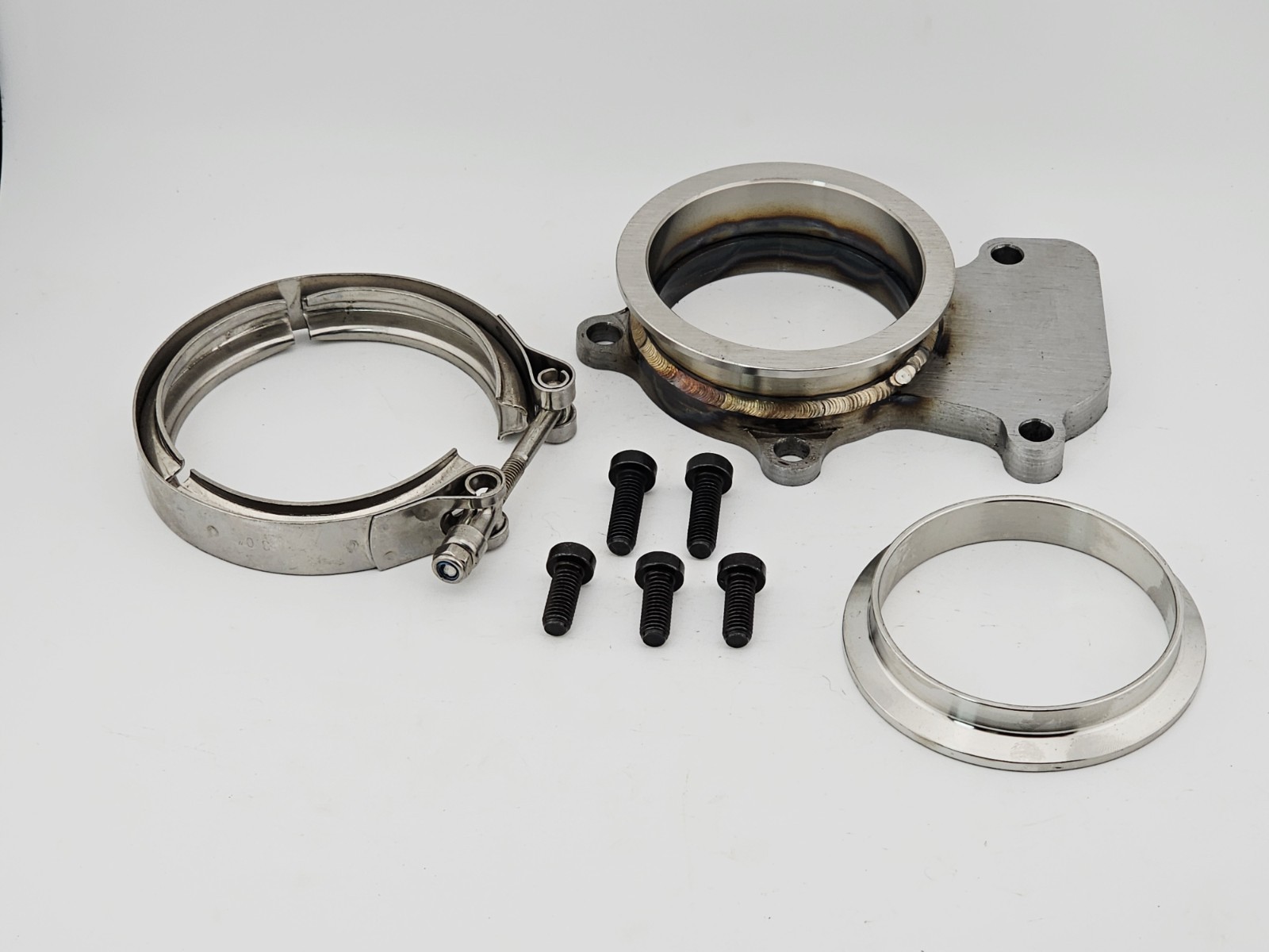 Downpipe Turbo Flange 3.0" V-band For Cummins Holset WH1C HX35 HX35W HX40 HY35 - Image 6