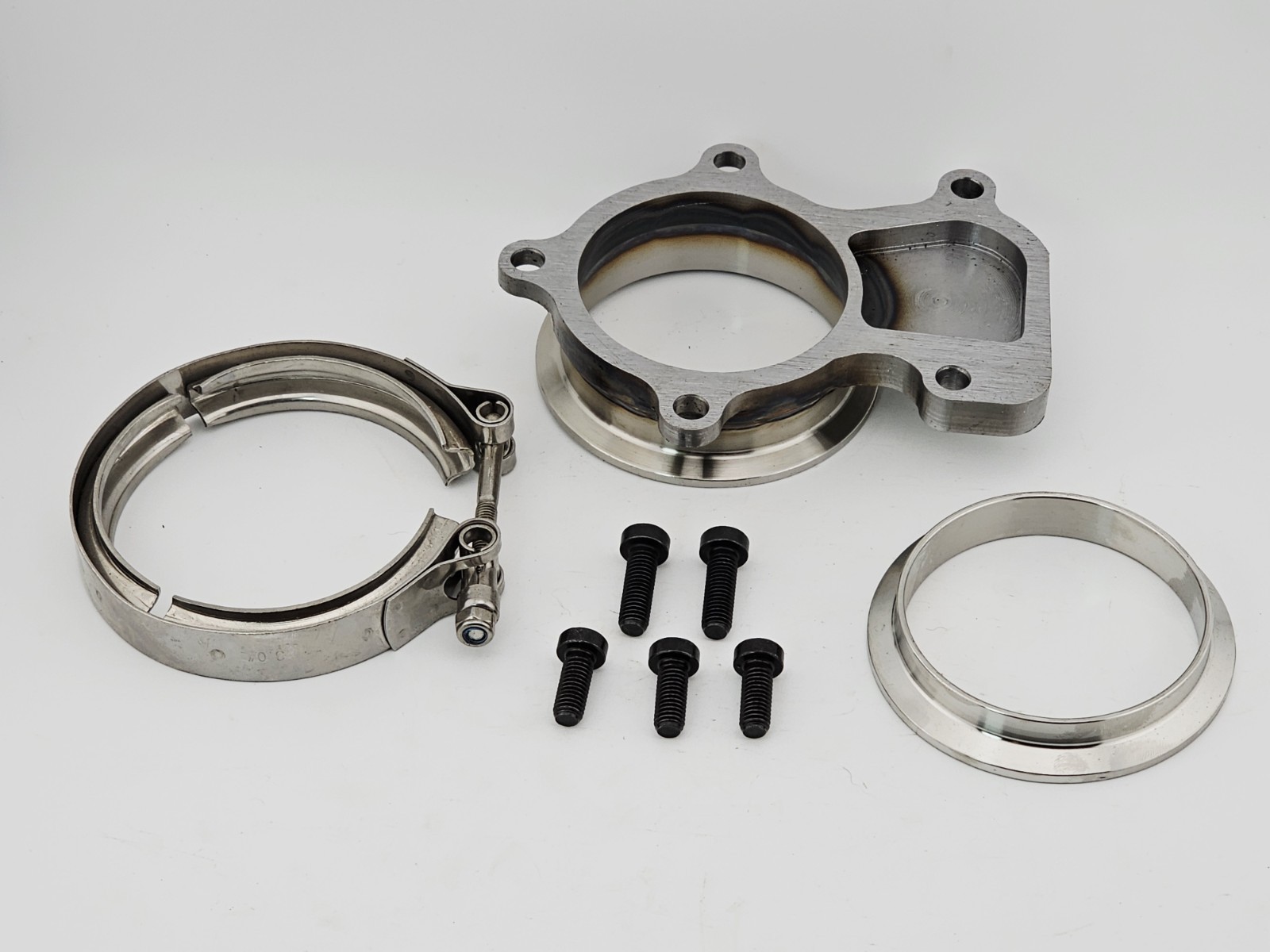 Downpipe Turbo Flange 3.0" V-band For Cummins Holset WH1C HX35 HX35W HX40 HY35 - Image 7