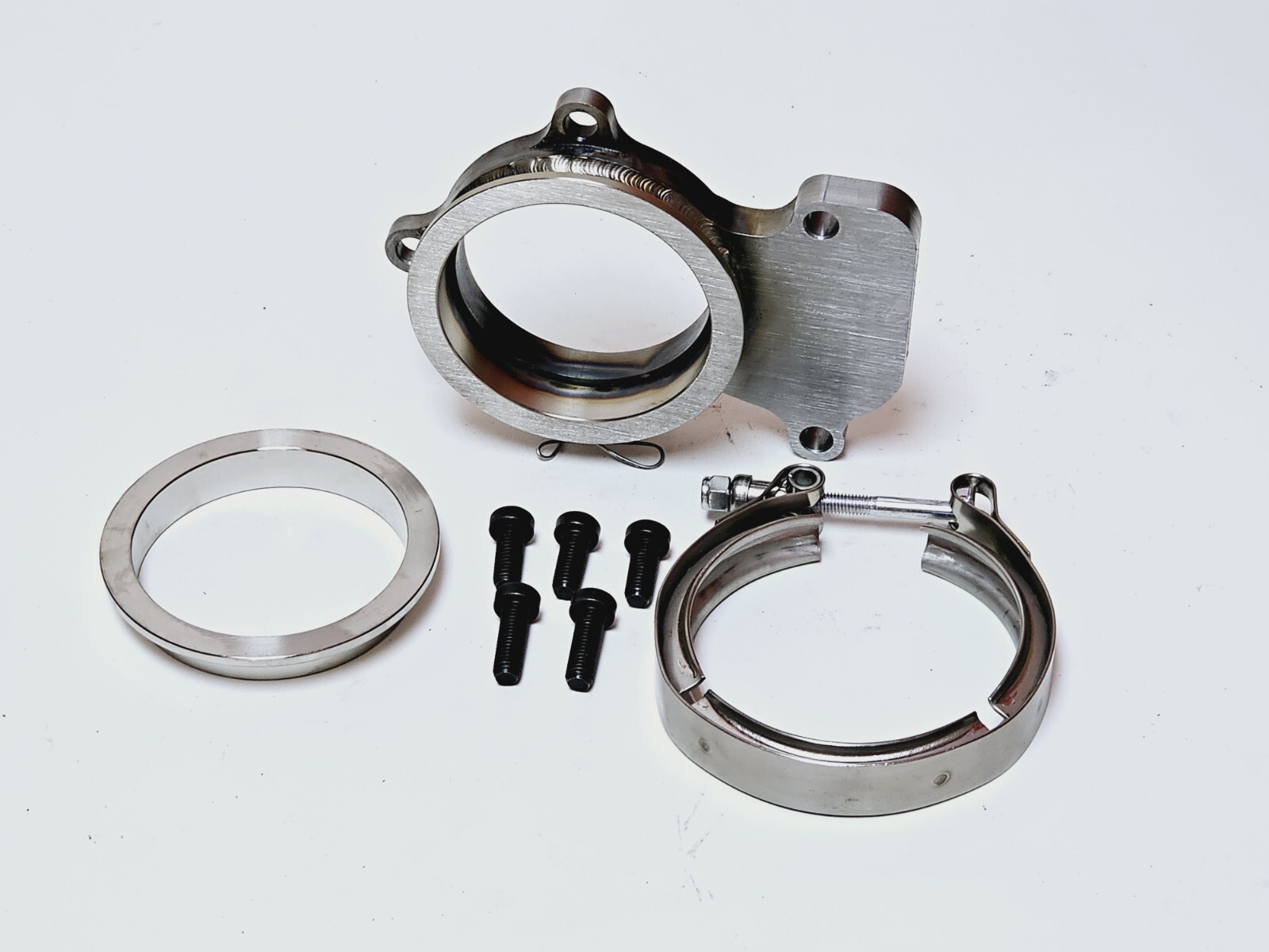 Downpipe Turbo Flange 3.0" V-band For Cummins Holset WH1C HX35 HX35W HX40 HY35 - Image 8