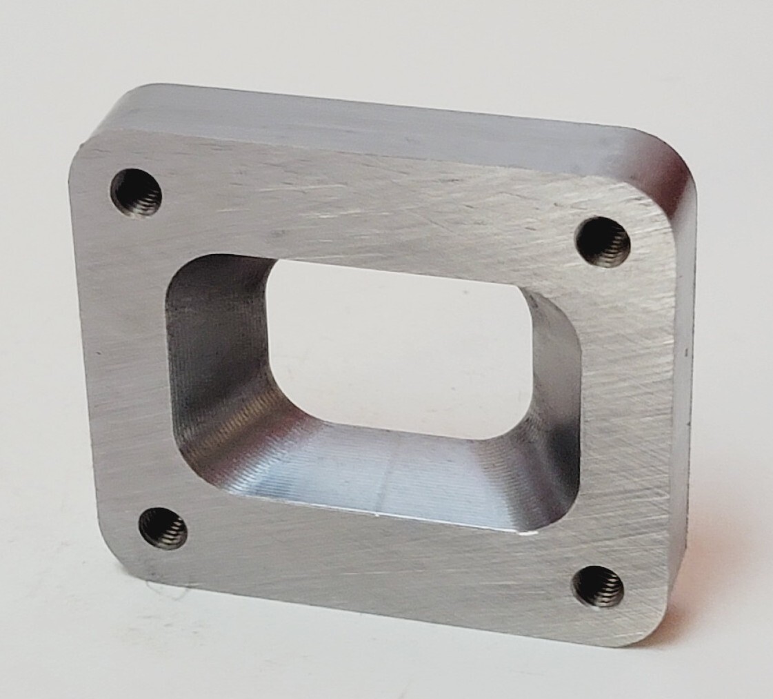 T25 Manifold to T4 Undivided Turbo Inlet Transition Adapter Flange T28 GT28 3/4 - Image 2