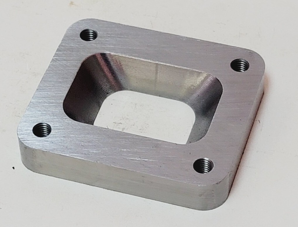 T25 Manifold to T4 Undivided Turbo Inlet Transition Adapter Flange T28 GT28 3/4 - Image 3