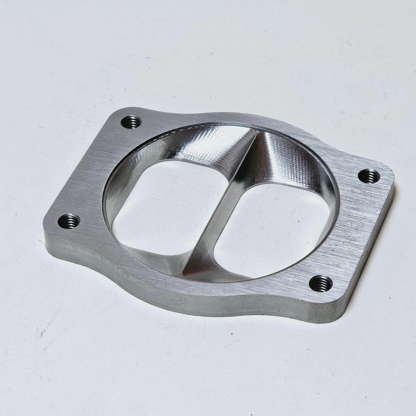T6 Divided to 4 inch Inlet Transition Turbo Flange S400 Borg GT55 GT45 GT45R 1/2 - Image 2