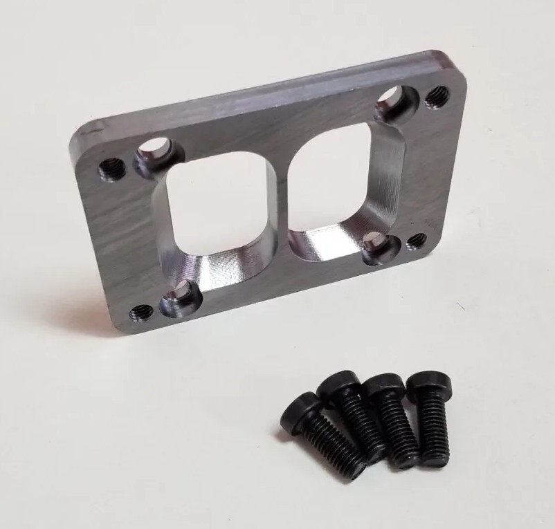 Stainless T4 CS to T6 Divided Twin Scroll Divorce Port Flange Turbo Adapter USA