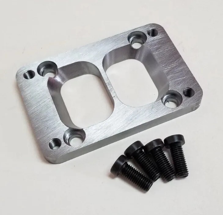 Stainless T4 CS to T6 Divided Twin Scroll Divorce Port Flange Turbo Adapter USA - Image 2