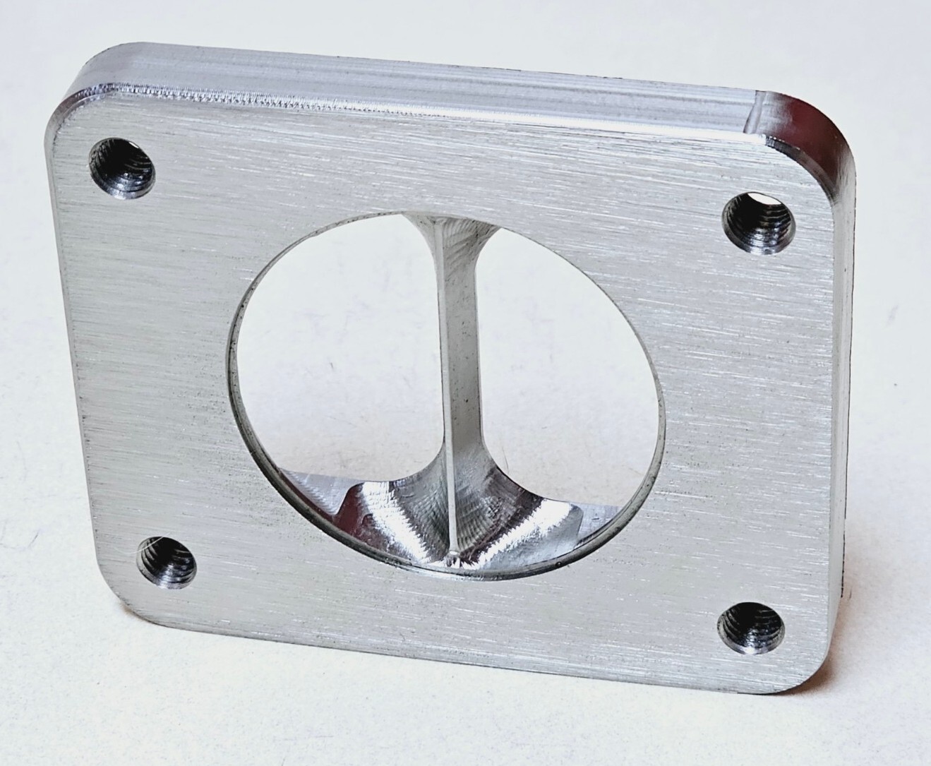 Stainless T5 HX52 Divided Turbo Inlet flange to 2.5" Tubing fit Volvo D12 6BT