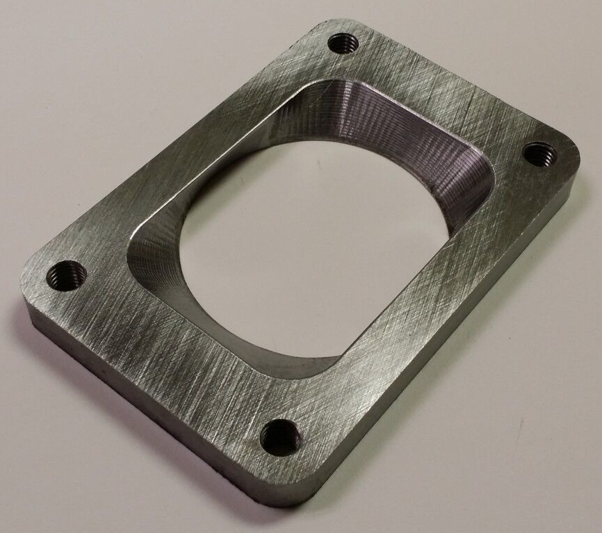 T6 Undivided Turbo Inlet Adapter Flange to 3.0" Exhaust Tubing Transition 1/2"