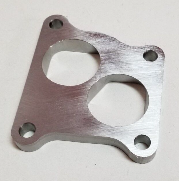 Stainless DSM EVO 7 8 9 Turbo Falnge Adapter to Twin Ports 1.5" Sch 10 Pipe 4G63 - Image 2