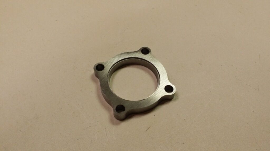 Vibrant GT series / T3 Turbo Discharge Flange (4 Bolt) with 2.5in Inlet I.D. T304 SS 1/2in Thick